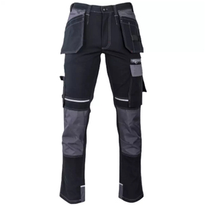 Pantalones de trabajo resistentes al fuego para hombre, de tela de algodón FR, uniformes para trabajadores de fábrica. - Product Image 1