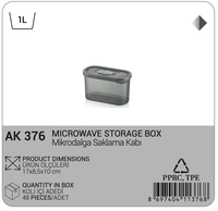 Conteneur de stockage alimentaire multifonctionnel en plastique PP hermétique de 1 L, compatible micro-ondes, avec couvercle motif raisin, pour l'organisation de la cuisine et du réfrigérateur