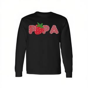 Maglietta a Maniche Lunghe per il Primo Compleanno a Tema Fragola, T-Shirt Promozionale per Festa di Compleanno - Product Image 2