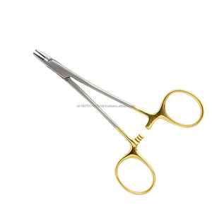 Porte-aiguilles oculaire Derf Premium, manuel, en acier inoxydable, droit, demi-or, instrument ophtalmique de classe I, approuvé CE ISO, OEM - Product Image 4