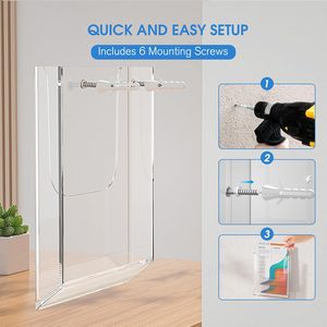 Hot bán rõ ràng trifold Cuốn Sách Nhỏ hiển thị đứng bảng tập tài liệu chủ Acrylic chủ với chủ thẻ kinh doanh - Product Image 2