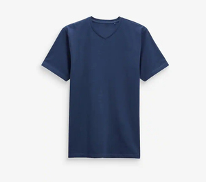 Camiseta clásica con cuello en V, camisetas de algodón para hombres, camisas en blanco de algodón suave para imprimir - Product Image 5