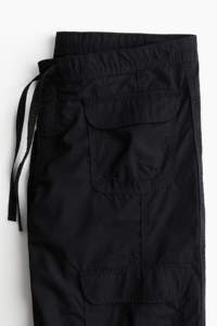 Hip Hop femmes taille haute surdimensionné Cargo Shorts noir solide couleur unie personnalisé ajusté femmes à la mode Barmade Cargo Shorts - Product Image 4