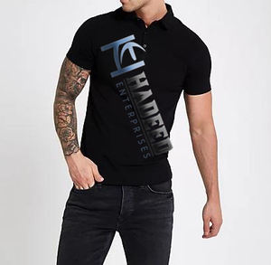 Camiseta de alta calidad para hombre, camisa de tela lisa estampada, diseño de sublimación, logotipo personalizado, informal - Product Image 3