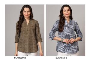 Trendy Cotton-Rayon Short Kurti for Women Lightweight and <b>Stylish</b> <b>Indo</b>-<b>Western</b> Wear Ready for Global Sale from India - Product Image 6
