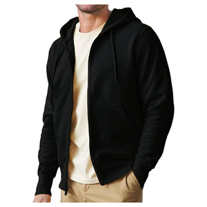 Men Winter Hoodie Sweatshirt Fleece Knitted Fabric <b>Design</b> Pullover Pocket Zipper Custom Logo Printing 100% Cotton Breathable - Product Image 2