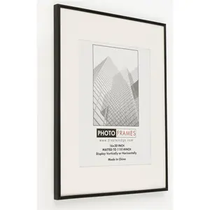 Marco de fotos de lujo negro para decoración del hogar, cubierta de vidrio de Material plateado y aluminio de hierro para exhibición de escritorio o mesa - Product Image 2