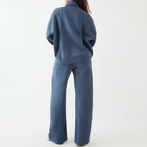 Nuevos Conjuntos Deportivos con Cremallera Azul y Logotipo Personalizado al por Mayor, Conjuntos Deportivos Completos para Mujer, Transpirables, para Exteriores, Estilo Urbano, Joggers para Mujer - Product Image 2