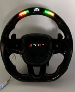 Volant en fibre de carbone neuf avec éclairage LED forgé pour berlines performantes et voitures de sport - Product Image 3
