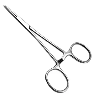 Instrumentos quirúrgicos básicos, pinzas para pulido, espejo satinado, arena, hemostato, mosquitos, curvado, recto, 13 cm - Product Image 1