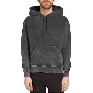 Sudadera con Capucha Personalizada para Hombre, Estilo Urbano, Lavado Ácido, Lavado a la Piedra, Logotipo Frontal, Poliéster/Algodón Sólido, Primavera - Product Image 2