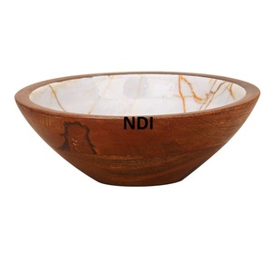 Style unique écologique fait à la main Design alimentaire fruits pâtes servant la restauration à domicile utilisation Top qualité finition naturelle bol profond - Product Image 2