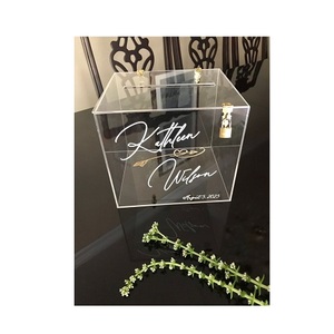 Boîte de présentation en acrylique transparente de bonne qualité, taille personnalisée, forme carrée, boîte à cartes pour le rangement des cartes - Product Image 4