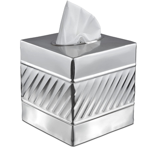 Boîte à mouchoirs personnalisée et exigeante en acier inoxydable de haute qualité porte-serviettes Table basse boîte à mouchoirs en acier - Product Image 6