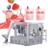 Machine de remplissage et de bouchage automatique rotative pour sachets de boissons liquides et jus