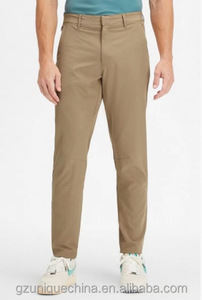 กางเกงสูทผ้าฝ้าย100% คลาสสิกสำหรับผู้ชายกางเกงลำลองสำหรับฟิตเนสทางการย้อมสีล้วนด้านหน้าเรียบมีกระเป๋าทรงตรง - Product Image 5