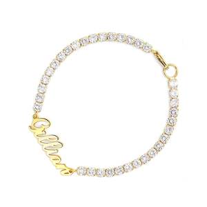 สร้อยข้อมือแฟชั่นทรงกลมเจียระไนสวยงามพร้อมสลักชื่อส่วนตัว Jeulia - Product Image 2