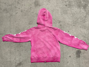 Sudadera con capucha y cremallera recortada desgastada de peso pesado de 600gsm del fabricante personalizado para hombre sudadera con parche bordado lavado ácido - Product Image 3