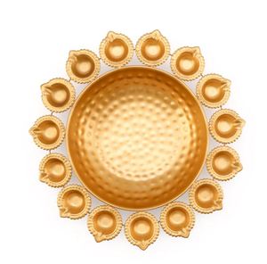 Flor decorativa con forma de urli Diya Cuenco decorativo Urli Flores flotantes - Product Image 4