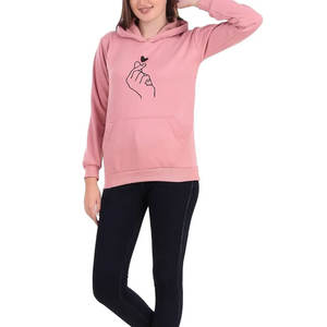 Sudadera con capucha para mujer de aspecto clásico de color único de fabricante de Pakistán, Sudadera con capucha y sudadera transpirable para mujer - Product Image 5