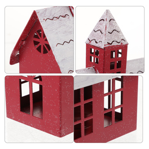Meilleure vente personnalisée à la main en métal maison porte-lumière de thé décoration maison pour la décoration d'ornement de Noël - Product Image 3