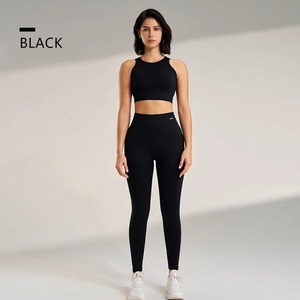 Ensemble de vêtements de yoga Leggings taille haute pour femmes et haut deux pièces sans couture Fitness exercice vêtements Fitness sous-vêtements grande taille - Product Image 3