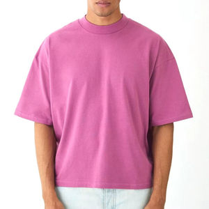 Custom Vintage Hip Hop Street Style Impreso Gráfico 100% Algodón Crop Top de gran tamaño Loose Fit Casual Camiseta para hombres - Product Image 1