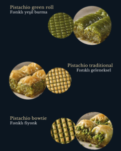 Assortiment de baklava turc aux pistaches de qualité supérieure, traditionnel, fait main, certifié halal, boîte en vrac - Product Image 2