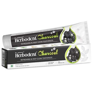 Gran oferta de pasta de dientes de carbón natural Herbodent para el aliento fresco o la eliminación de placa y la higiene bucal disponible al mejor precio - Product Image 1