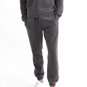 Conjunto Deportivo de Felpa de Algodón Ecológico para Hombre, Color Sólido, Sudadera con Cuello Redondo, Pantalones Jogger con Cordón, Ropa Casual de Invierno - Product Image 6