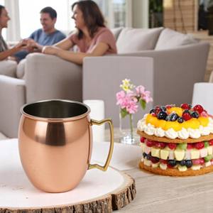 Mug à Moscow Mule en cuivre pur de qualité supérieure, écologique, design martelé avec poignée, vente en gros, export, matériau en cuivre - Product Image 5