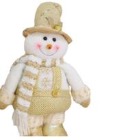 Nouveauté 2026 : Tissu en peluche de Noël de luxe nordique, motif flocon de neige festif, télescopique, pour décorations de Père Noël, bonhomme de neige et renne - Vente en gros