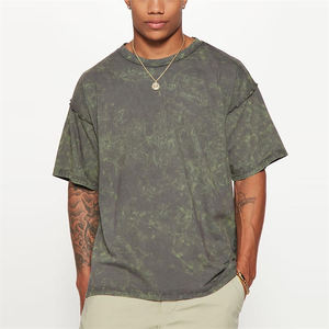 Camiseta informal lavada con ácido de gran tamaño para hombre al mejor precio, camiseta de secado rápido de talla grande con diseño en blanco, camiseta de cantidad a granel personalizada de alta calidad - Product Image 4