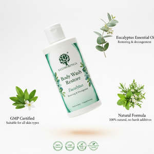ครีมอาบน้ำสูตรธรรมชาติคืนสมดุลค่า pH 250 มล. OEM แบรนด์ส่วนตัว อิตาลี ชุดดูแลผิว RedMoringa Restoring (ยูคาลิปตัส) - Product Image 3