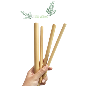 Eco2go Vietnam fabriqué en gros pailles de bambou biodégradables jetables avec logo gravé au laser prix bon marché - Product Image 5
