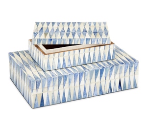 Tiras de almacenamiento de joyería de lujo, caja de patrón con incrustaciones de hueso, joyero con incrustaciones de resina, recuerdo de joyería, caja de madera, fabricante de productos de regalo - Product Image 3