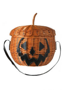 Adorable Cubo de Calabaza de Ratán Tejido a Mano, Diseñado para Halloween, para Guardar Dulces Decorativos, Proveedor de Artesanía de Vietnam, OEM ODM - Product Image 5