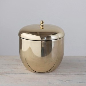 Seau à glace élégant en laiton avec couvercle, finition polie, design isolé pour bar à domicile de luxe, réception et cadeaux - Product Image 1