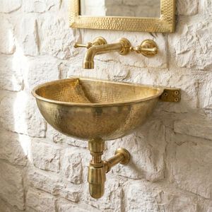 Decorative Style Brass Sink For Designer Bathroom <b>Accessories</b> Enhancing Overall <b>Interior</b> Appeal - Product Image 5