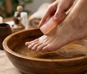 Piedra de Masaje con Forma de Pie, Sal Rosa del Himalaya Natural para la Desintoxicación de la Piel, Herramienta Profesional para Pedicura, Removedor de Callos, Herramienta de Spa - Product Image 4