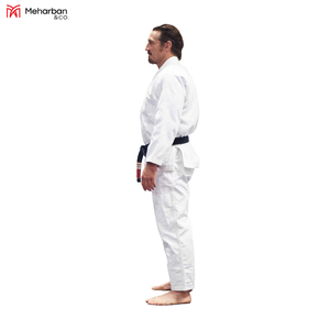 Uniformes de Karate de algodón 100% de alta calidad, logotipo personalizado, ropa de artes marciales BJJ con pantalones cortos, precio al por mayor - Product Image 4