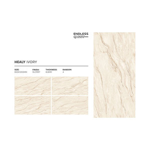 Azulejos de pared y suelo de porcelana brillante modernos de 600x1200MM del exportador indio para uso sin fin de suelos de Centros Comerciales - Product Image 1