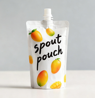 Pochette à bec verseur personnalisée, qualité alimentaire, résistante aux hautes températures, pour jus, eau, lait, emballage de liquides, sac réutilisable résistant à la chaleur