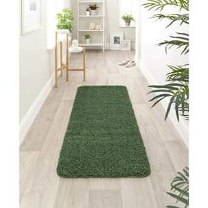 Juego de Alfombras Lavables de Pelo Largo Verde Bosque - Product Image 4
