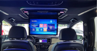 Precio al por mayor, reproductor de montaje en techo de 19,5 pulgadas, Multimedia automotriz con tapa hacia abajo, Monitor de techo de TV inteligente para coches, vídeo de 1920*1080P