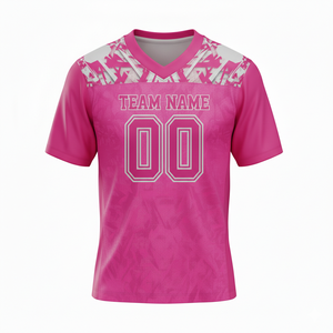 Maillot de football américain personnalisé anti-bactérien à manches courtes, uniforme de match, taille XL et plus, transfert thermique - Product Image 3