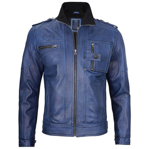Nouvelle veste en cuir légère et élégante pour hommes, veste à col montant pour la saison d'hiver, Style de rue populaire, prix très vendu, pour hommes - Product Image 1