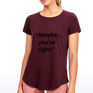 T-shirts de course de sport confortables en polyester 100% à séchage rapide Offre Spéciale pour femmes du fabricant bangladais - Product Image 1