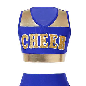 Ensemble d'uniformes de cheerleading pour femmes très bien noté, haut et jupe athlétiques, prêt pour l'ensemble de l'équipe - Product Image 6
