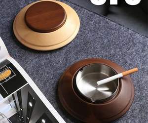 NOUVEAU ARRIVÉ MEILLEURE QUALITÉ MODERNE EPOXY MOODEN Résine Epoxy & Bois Cendrier Joint Couleur Personnalisée Logo Portable Intérieur et Extérieur - Product Image 4